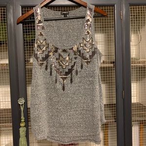 Geometric Sequins Tank Top Size Large